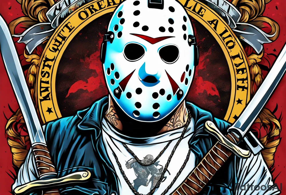 camp crystal lake and jason vorhees tattoo idea