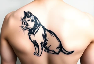 black cat tattoo idea