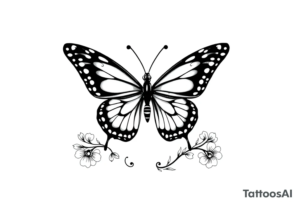 mariposa pequeña linea fina tattoo idea