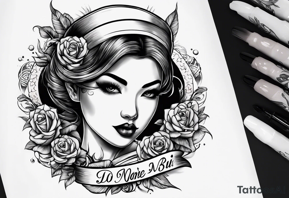 “Do no harm but take no shit” nurse tattoo with calligraphy tattoo idea