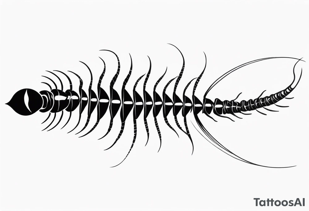 Long legs centipede tattoo idea