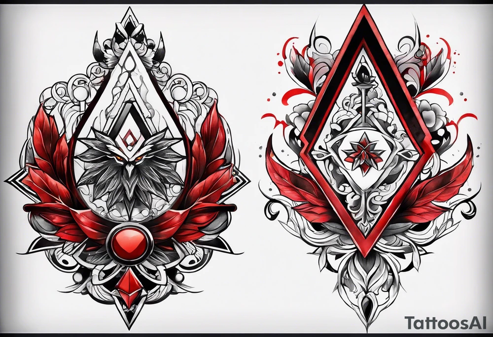 red symbol delta tattoo idea