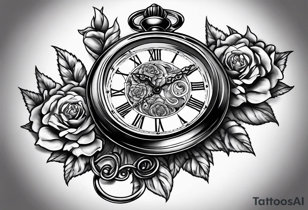 pocket watch tattoo drawing for men tattoo idea