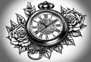 pocket watch tattoo drawing for men tattoo idea