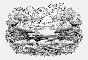 cloud pattern tattoo idea