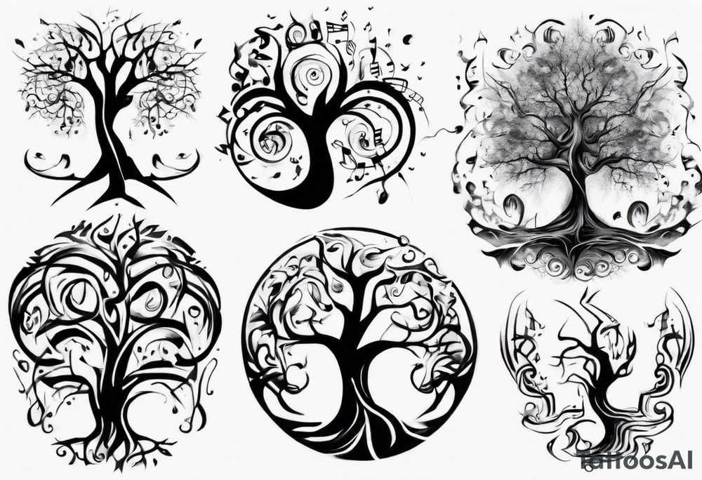 music tree tattoo idea