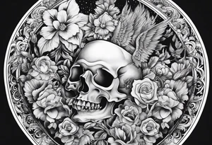 Cherubs and skulls tattoo idea