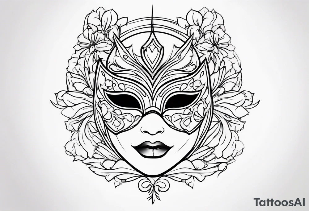 masquerade ball tattoo idea
