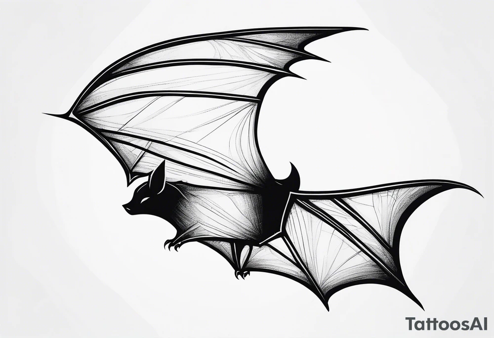 Bat in Flight tattoo idea