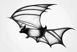 Bat in Flight tattoo idea