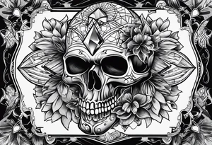 Diamond skull tattoo idea