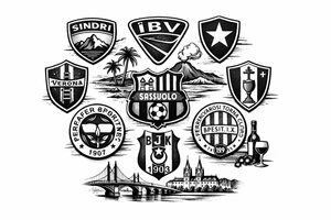 Iceland x3 (sindri, ibv, stjarnan)
Italy x2 (Verona, Sassuolo)
Spain (Logrono) 
Turkey x2 (Fenerbahce, Besiktas)
Hungary (Fradi)
France (Bordeaux) Something small that contains these countries or clubs tattoo idea