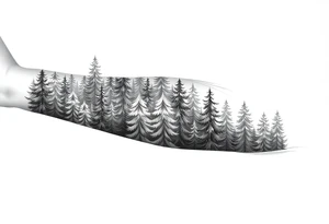 Coniferous forest forearm tattoo sleeve tattoo idea