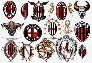 Ac milan tattoo idea