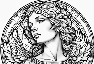 stained glass angel tattoo idea