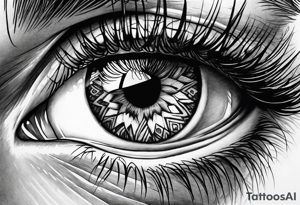Open eye tattoo idea