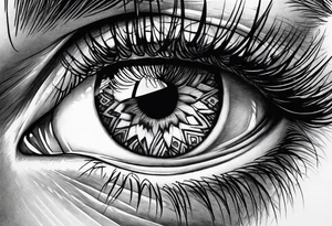 Open eye tattoo idea