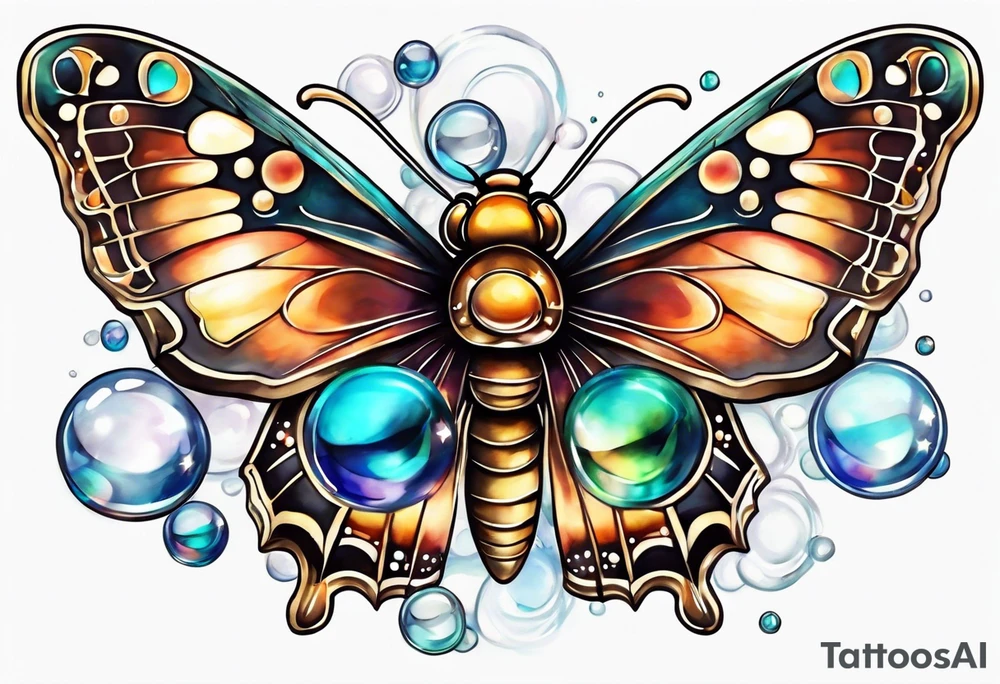 Big Bubbles and a small moth tattoo idea