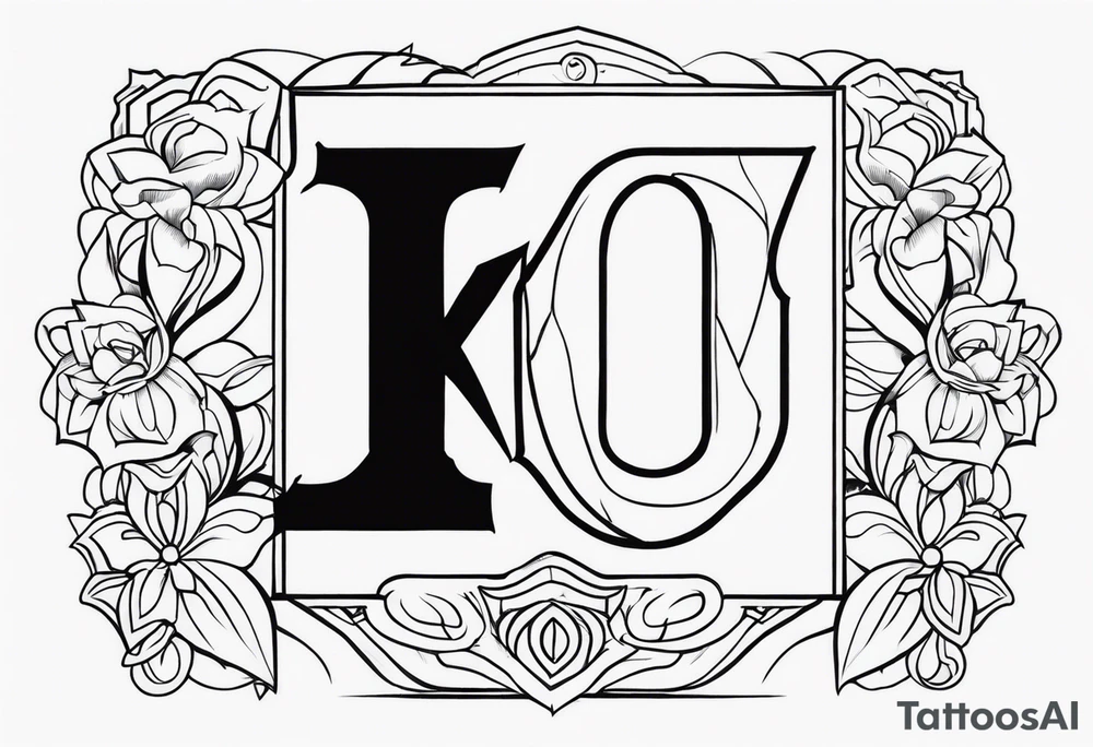 The letters KOTC tattoo idea