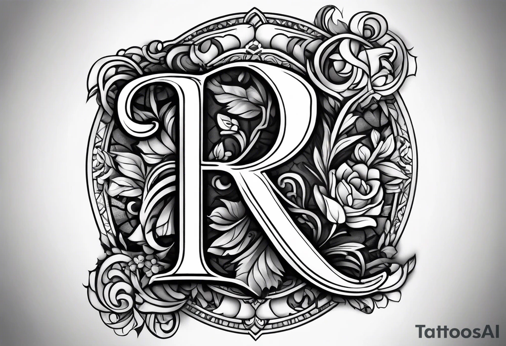 letter r tattoo idea