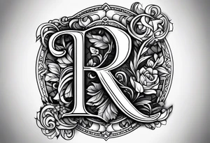 letter r tattoo idea