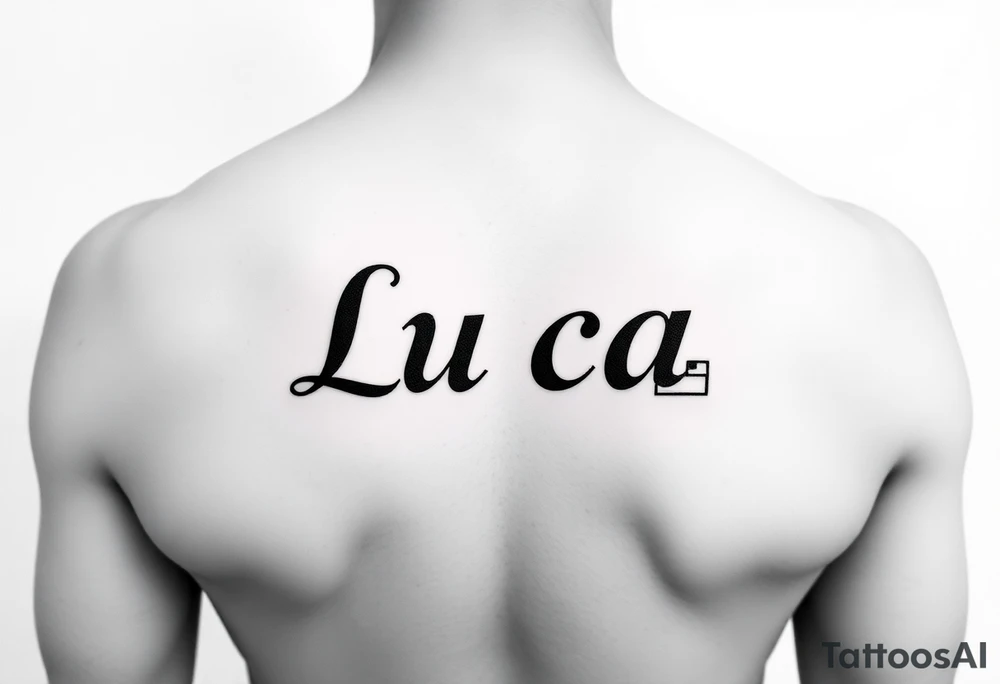 The name luca and building blocks tattoo idea