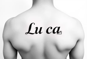 The name luca and building blocks tattoo idea