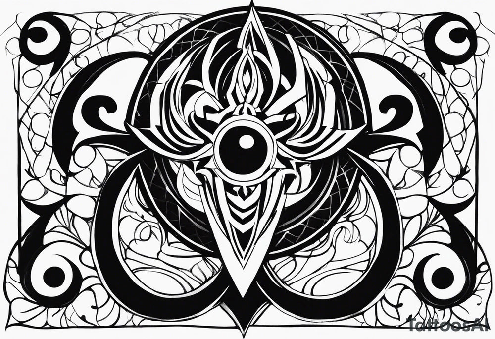 Mark of the outsider pattern, chaos, dishonored, full sleeve tattoo idea