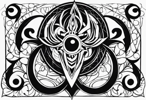 Mark of the outsider pattern, chaos, dishonored, full sleeve tattoo idea