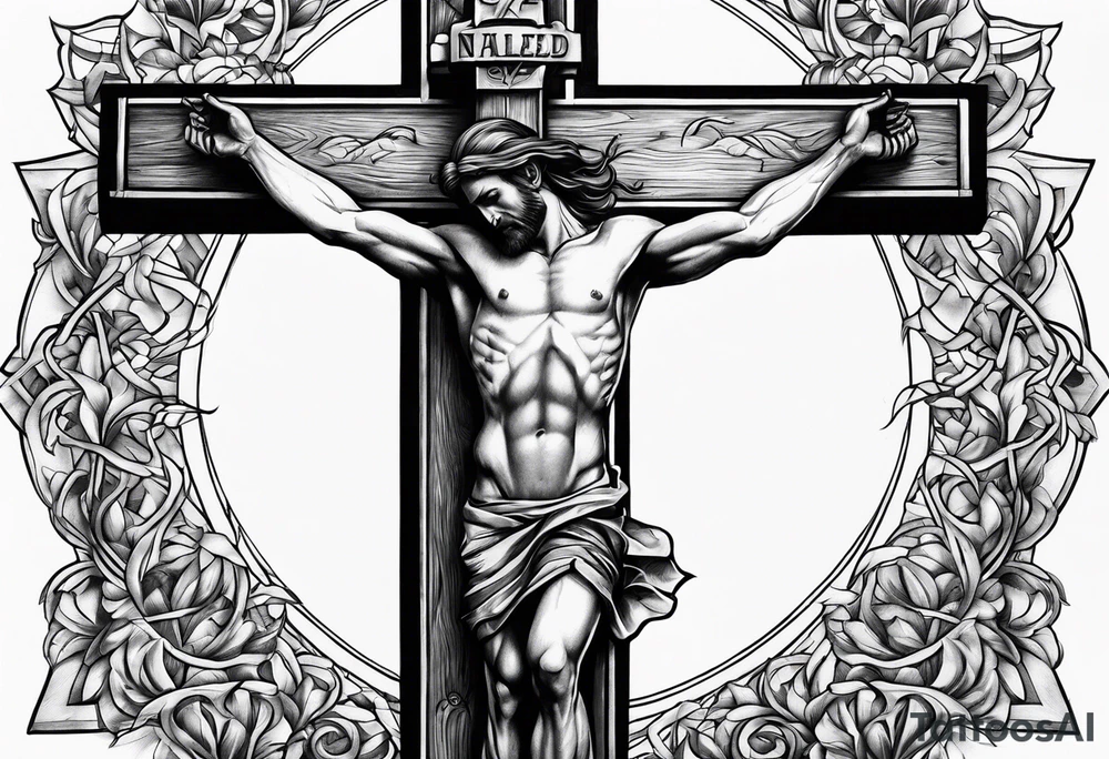 Nailed to cross tattoo idea