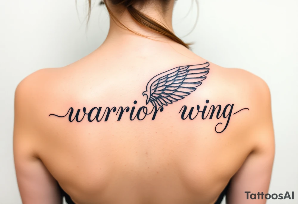 warrior wing tattoo idea