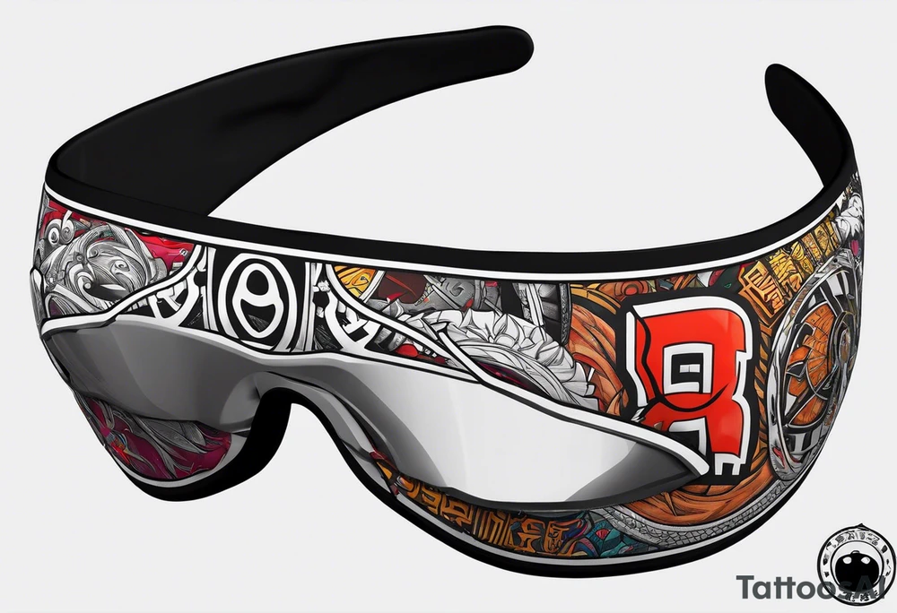 naruto headband with the letters AR in the middle tattoo idea