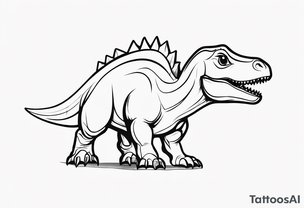 cute dino tattoo idea