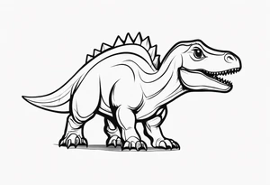 cute dino tattoo idea