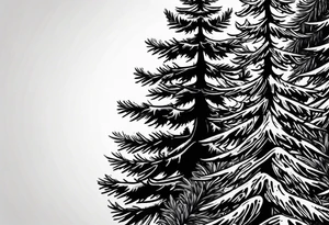 spruce tree tattoo idea