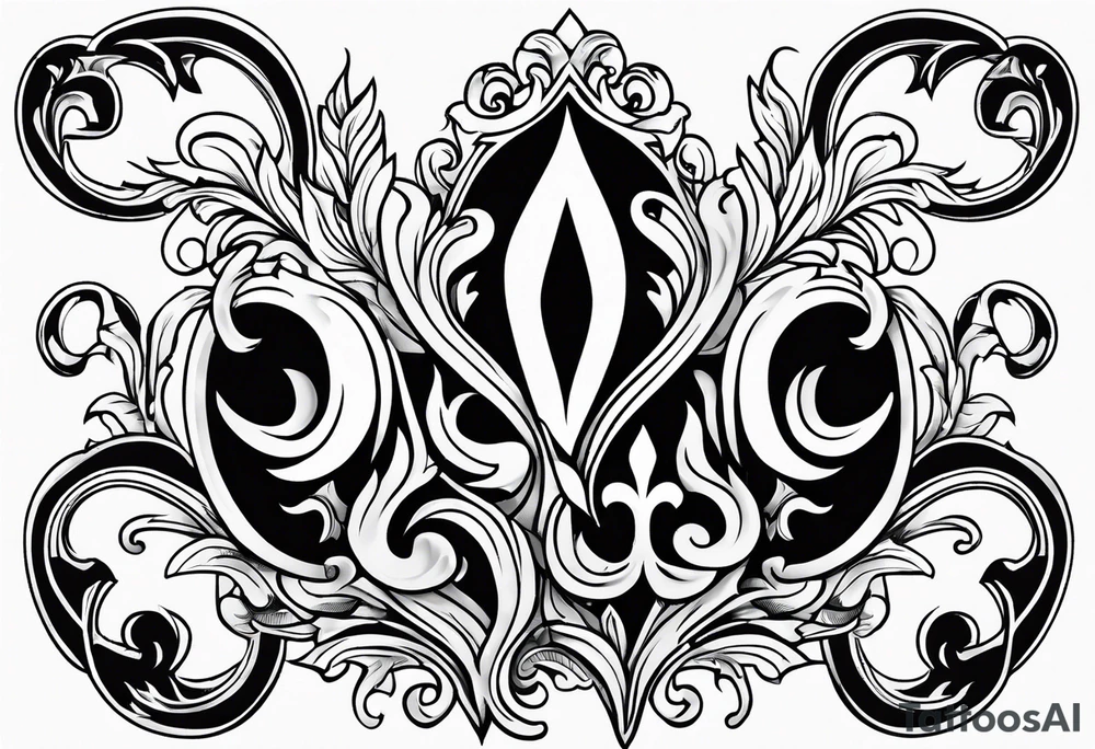 Fleur de lys celtique en flamme tattoo idea