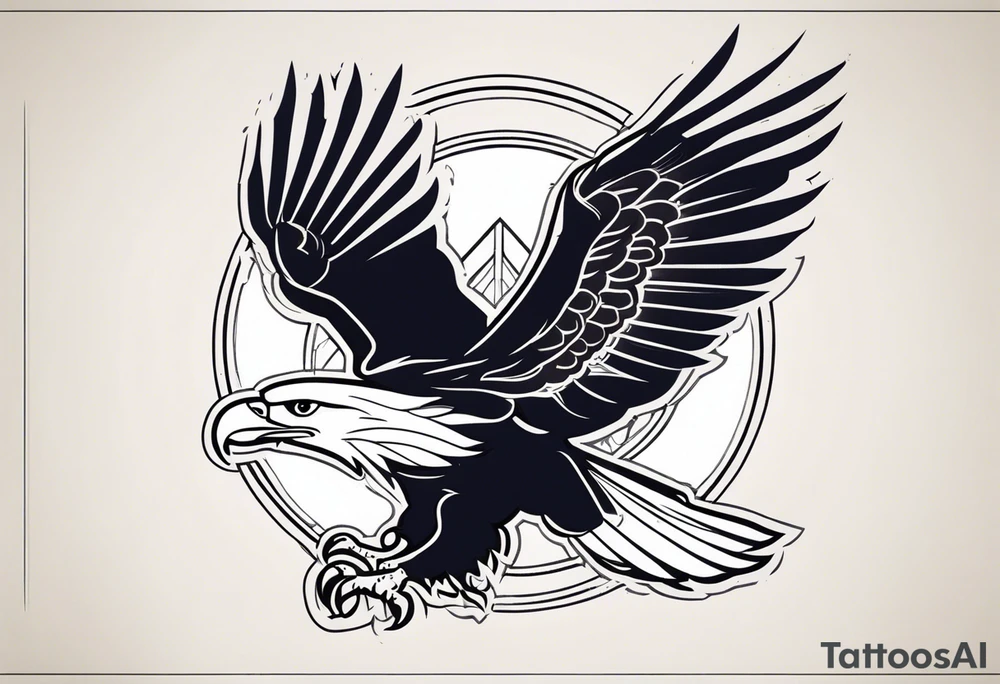 traditional eagle tattoo idea