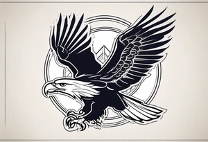 traditional eagle tattoo idea