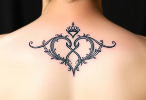 American traditional infinite love with color tattoo idea