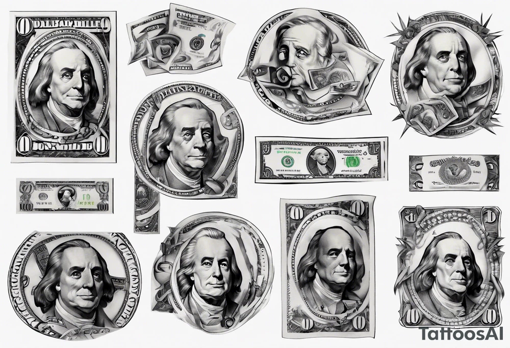 dollar bills tattoo idea