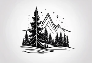 spruce tree tattoo idea