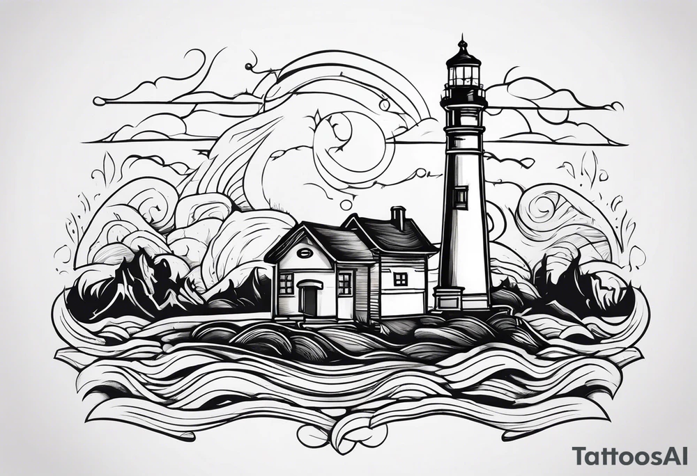 Leuchtturm Stacheldraht tattoo idea