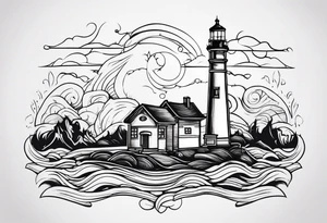 Leuchtturm Stacheldraht tattoo idea