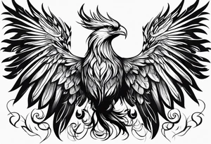phoenix rising tattoo idea