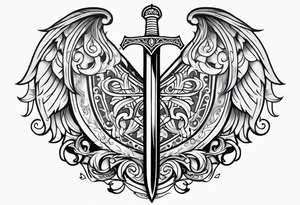 Valhalla sword shield tattoo idea