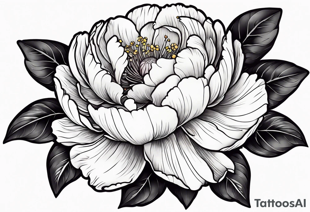 Peony tattoo idea