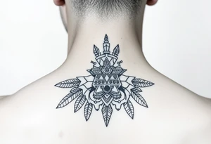 Pre-Columbian art neck tattoo tattoo idea