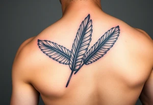 colourful elegant feathers tattoo idea