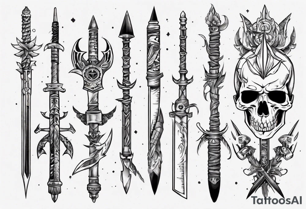 Weapons tattoo idea