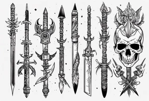 Weapons tattoo idea